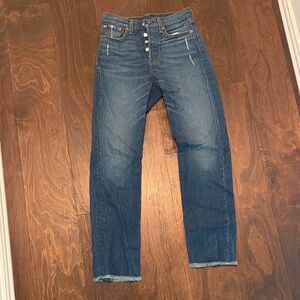 Levi Strauss women’s Straight-Leg Blue Denim Jeans